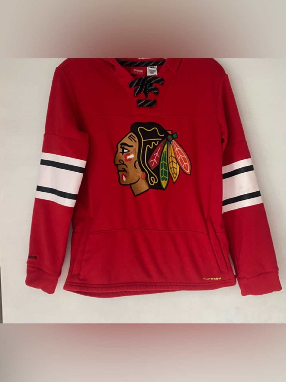 Reebok Red NHL Face Off Pullover Hoodie